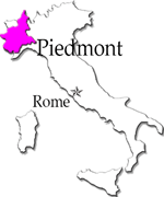 Piemonte Wine Region Map